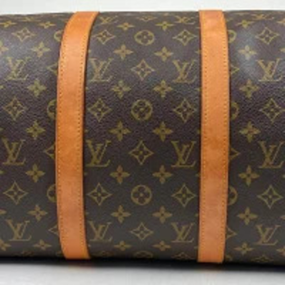 Louis Vuitton Monogram Business Travel Brown Boston Handbag Bag Keepall Brown